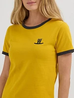 Wrangler x Lainey Wilson Farms Slim Ringer Tee Nugget Gold