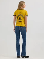 Wrangler x Lainey Wilson Farms Slim Ringer Tee Nugget Gold