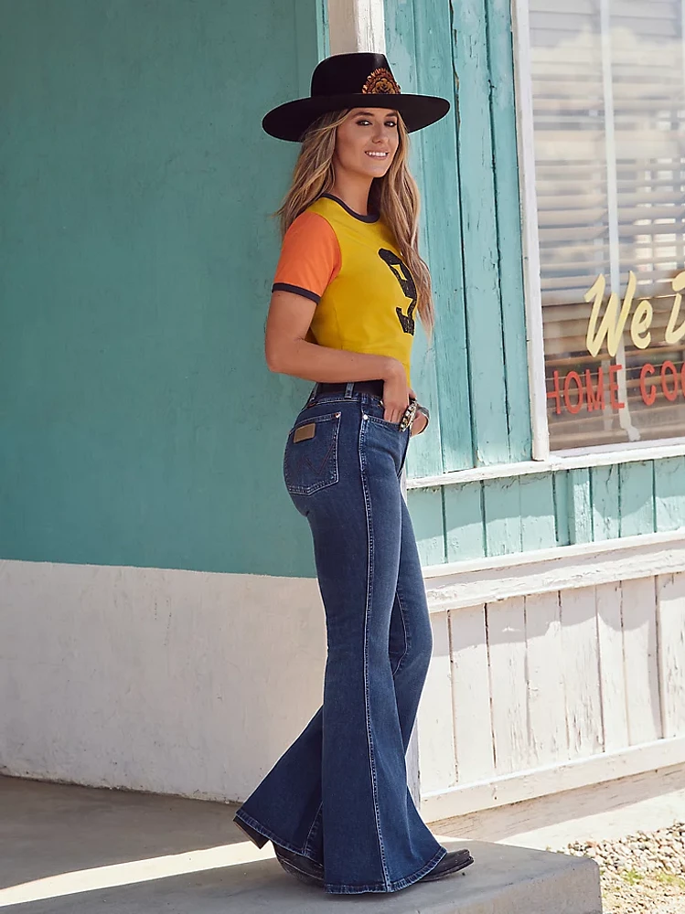 Wrangler x Lainey Wilson Baskin Blue Bell Bottoms Wash