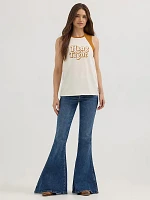 Wrangler x Lainey Wilson Hang Tight Tank Egret & Cathay Spice