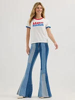 Wrangler x Lainey Wilson Slim Ringer Tee White