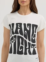 Wrangler x Lainey Wilson Hang Tight Shrunken Band Tee White