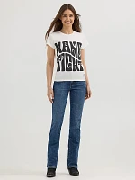 Wrangler x Lainey Wilson Hang Tight Shrunken Band Tee White