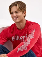 Men's Wrangler Collegiate Rattler Long Sleeve T-Shirt Ohio State