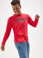 Men's Wrangler Collegiate Rattler Long Sleeve T-Shirt University Of Georgia