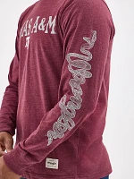 Men's Wrangler Collegiate Rattler Long Sleeve T-Shirt Texas A&M