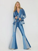 Wrangler x Lainey Wilson Patchwork Blazer Blue