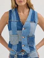 Wrangler x Lainey Wilson Patchwork Vest Blue