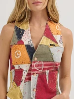 Wrangler x Lainey Wilson Printed Patchwork Vest Sundown