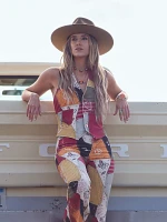 Wrangler x Lainey Wilson Printed Patchwork Vest Sundown