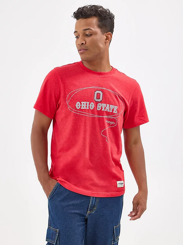 Men's Wrangler Collegiate Barb Wire T-Shirt Ohio State