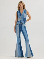 Wrangler x Lainey Wilson Patchwork Bell Bottoms Blue