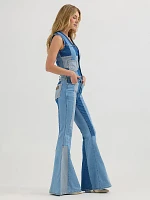 Wrangler x Lainey Wilson Patchwork Bell Bottoms Blue