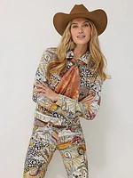 Wrangler x Lainey Wilson Life of Trucker Jacket Storyteller Print