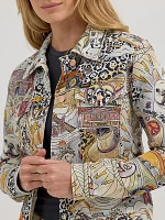 Wrangler x Lainey Wilson Life of Trucker Jacket Storyteller Print