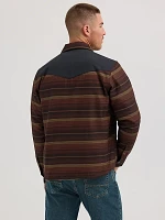 Men's Sherpa Lined Shirt Jacket Bitter Chocolate