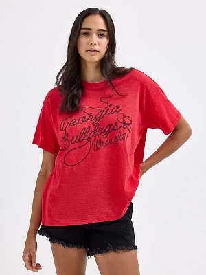 Women's Wrangler Collegiate Lasso Oversized Tee University Of Georgia