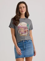 Women's Cowboy Boots Graphic Tee Pewter