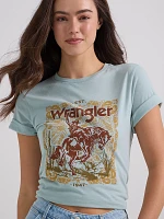 Women's Bucking Bronco Tee Grey Mist