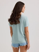 Women's Bucking Bronco Tee Grey Mist