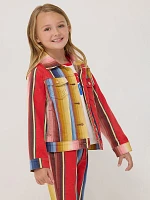 Girl's Wrangler x Lainey Wilson Rodeo Ben Stripe Jacket