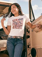 Girl's Wrangler x Lainey Wilson Hang Tight Tee White