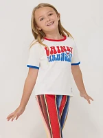 Girl's Wrangler x Lainey Wilson Groovy Ringer Tee White