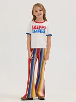 Girl's Wrangler x Lainey Wilson Groovy Ringer Tee White