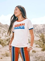 Girl's Wrangler x Lainey Wilson Groovy Ringer Tee White