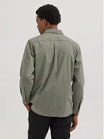 Men's Relaxed Fit Stretch Shirt Olive Night Heather