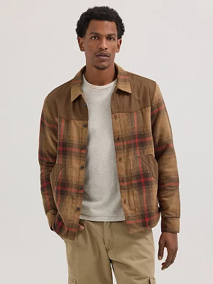 Men's Sherpa Lined Shirt Jacket Dachshund