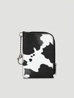 Cow Print Wallet:Black/White:One Size: