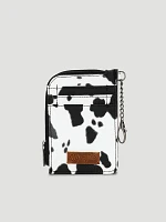 Cow Print Wallet:Black/White:One Size: