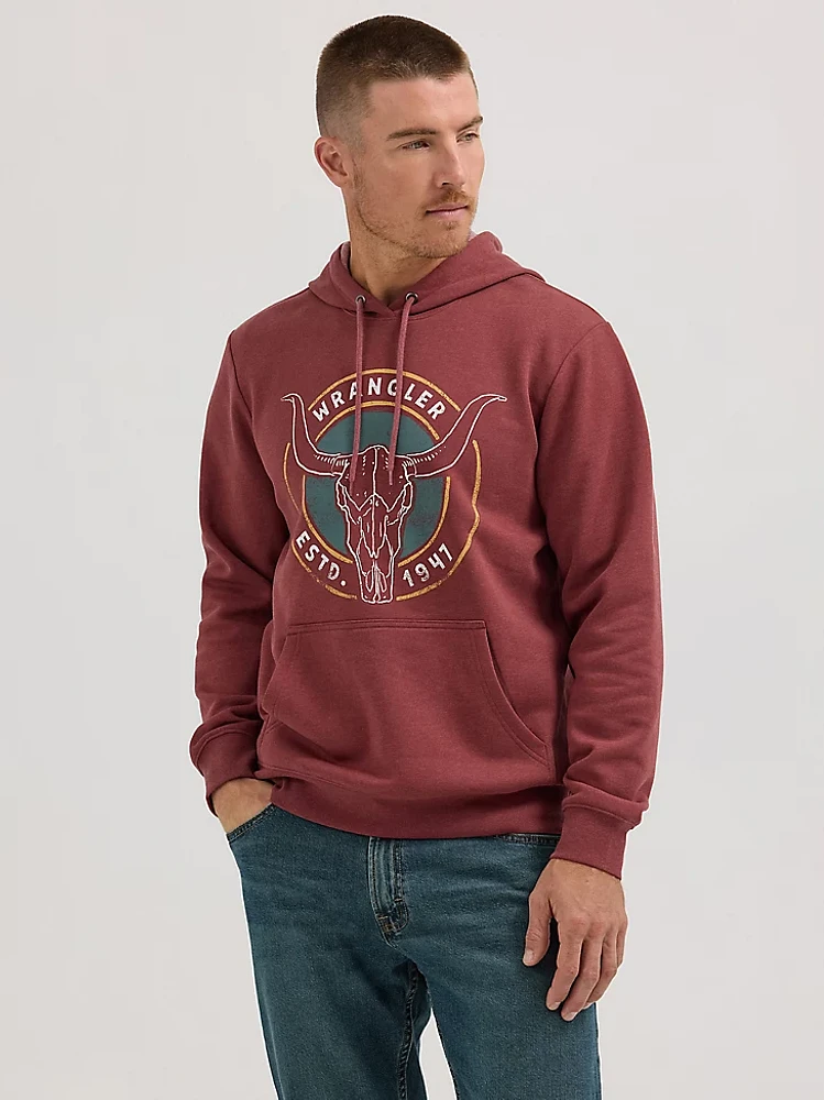 Men's Steer Head Hoodie Port