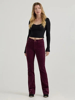 Women's Corduroy Bold Bootcut Jean Winetasting