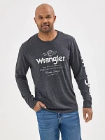 Men's Long Sleeve Graphic T-Shirt Jet Black