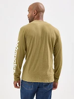 Men's Long Sleeve Graphic T-Shirt Burnt Olive