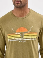 Men's Long Sleeve Graphic T-Shirt Burnt Olive