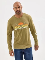 Men's Long Sleeve Graphic T-Shirt Burnt Olive