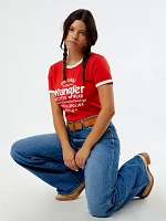 Wrangler® x PacSun Women's Ringer Tee Molten Lava