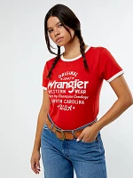 Wrangler® x PacSun Women's Ringer Tee Molten Lava