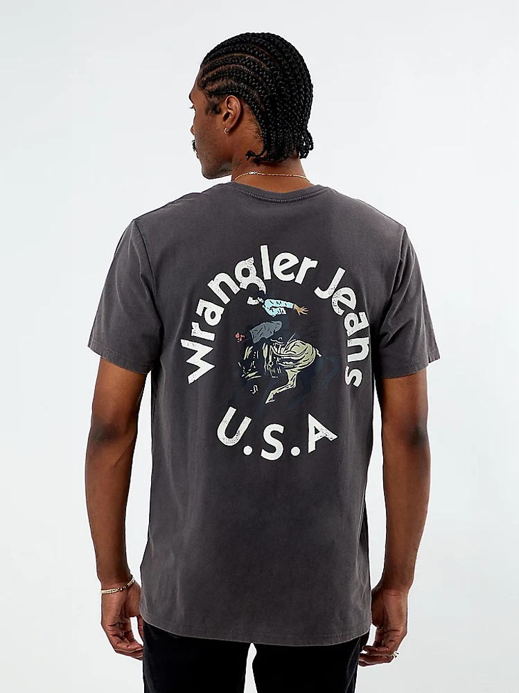 Wrangler® x PacSun Men's Graphic T-Shirt Washed Black