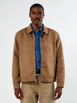 Wrangler® x PacSun Men's Faux Suede Jacket Brown