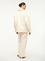 Wrangler + STAUD Reversible Biggest Jean Jacket Cream