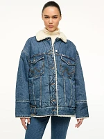 Wrangler + STAUD Reversible Biggest Jean Jacket Indigo