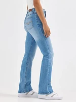 Women's Bold Boot Embroidered Jean Wild West Blue