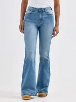 Women's Fierce Flare Embroidered Jean Freedom Blue