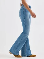 Women's Fierce Flare Embroidered Jean Freedom Blue