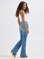 Women's Fierce Flare Embroidered Jean Freedom Blue