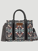 Southwestern Print Cross Body Canvas Mini Tote in Light